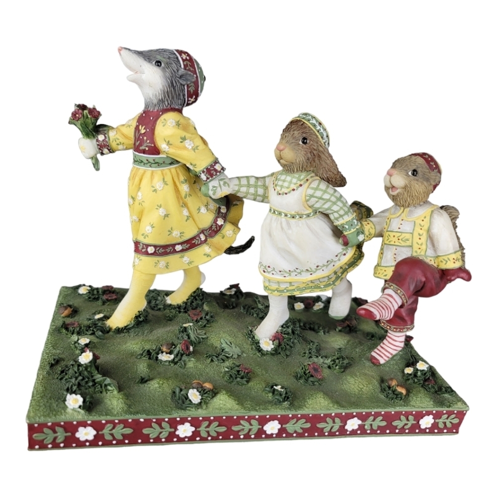 Woodsong Keep A Melody In Your Heart Demdaco Fox‎ Rabbit Squirrel Figurine